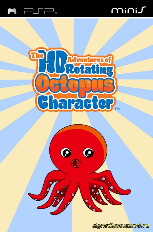 2D Adventures of Rotating Octopus Character